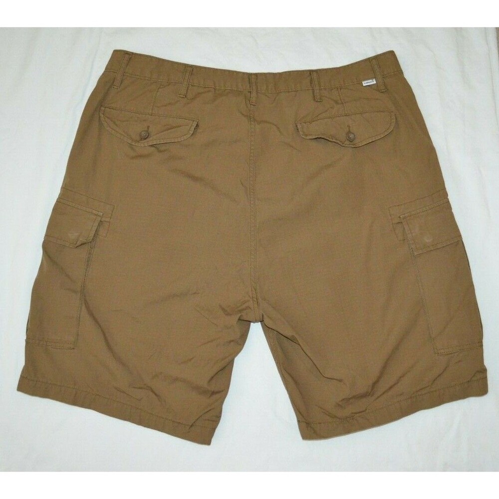 Levis Levi's Cargo Shorts W40 Mens Ripstop Brown Khaki Outdoor Flap Pockets - Picture 3 of 10
